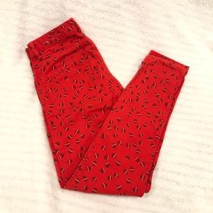 BCBGeneration Red Patterned Jeans
